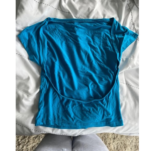SHEIN Teal Blue Backless Top - Picture 2 of 3
